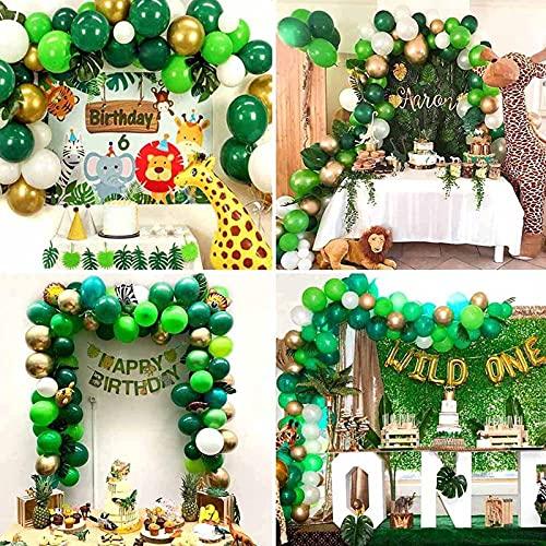 144pcs Party Balloon garland kit Green Forest Jungle Safari Theme Balloons Party Decoration Baby Shower Birthday Backdrop (144PCS- Safari) - Decotree.co Online Shop