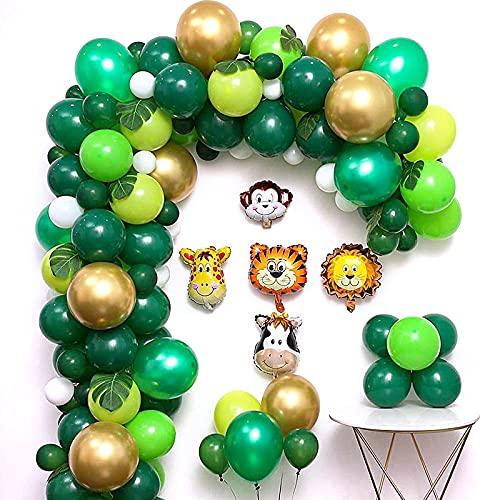 144pcs Party Balloon garland kit Green Forest Jungle Safari Theme Balloons Party Decoration Baby Shower Birthday Backdrop (144PCS- Safari) - Decotree.co Online Shop