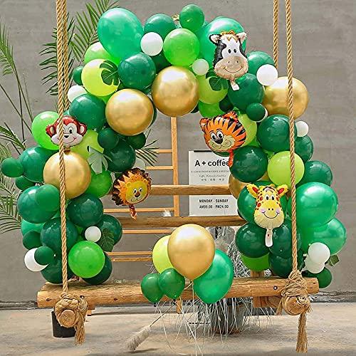 144pcs Party Balloon garland kit Green Forest Jungle Safari Theme Balloons Party Decoration Baby Shower Birthday Backdrop (144PCS- Safari) - Decotree.co Online Shop