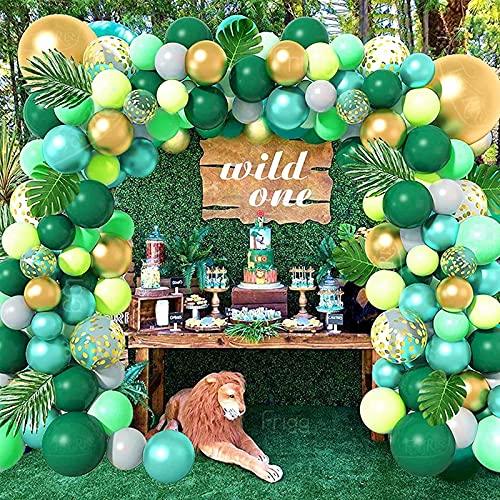 144pcs Party Balloon garland kit Green Forest Jungle Safari Theme Balloons Party Decoration Baby Shower Birthday Backdrop (144PCS- Safari) - Decotree.co Online Shop