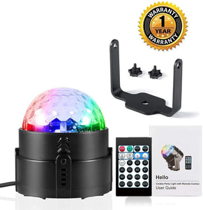 15 Colors Disco Light Ball, Sound Activated Strobe Light With Remote Control for Home Glow Birthday Wedding Parties - Decotree.co Online Shop