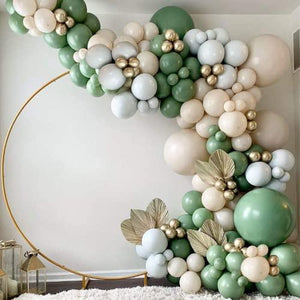 154pcs Avocado Green Balloon with Blush Balloons Gold Balloons and Macaron Gray Balloons for Wedding Birthday Party Baby Shower - Decotree.co Online Shop