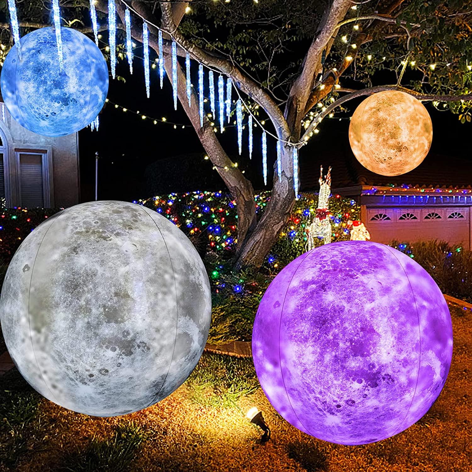 16'' Rechargeable Floating Pool Lights, Light Up Pool Toys Moon Light Ball - Decotree.co Online Shop