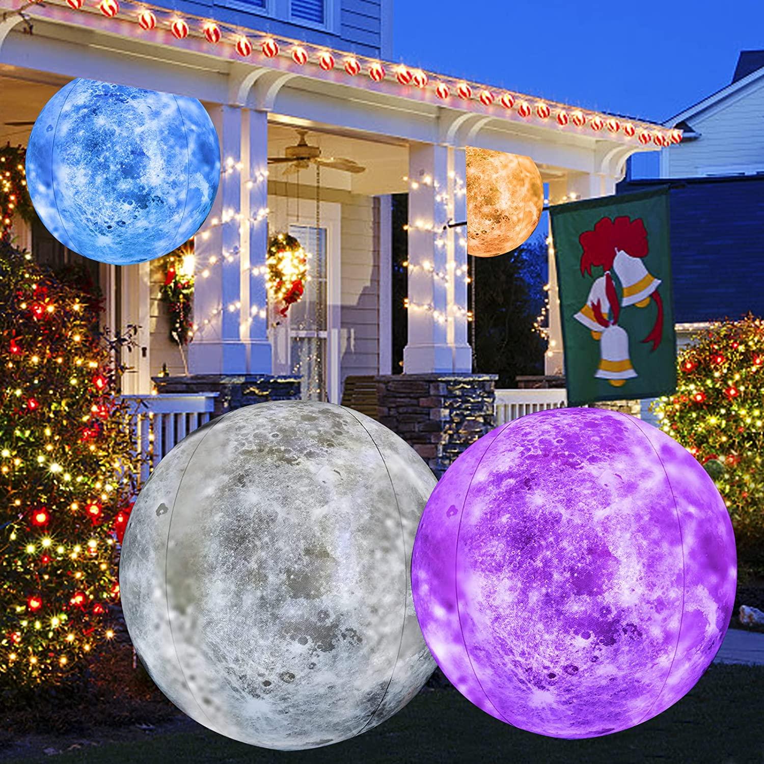 16'' Rechargeable Floating Pool Lights, Light Up Pool Toys Moon Light Ball - Decotree.co Online Shop