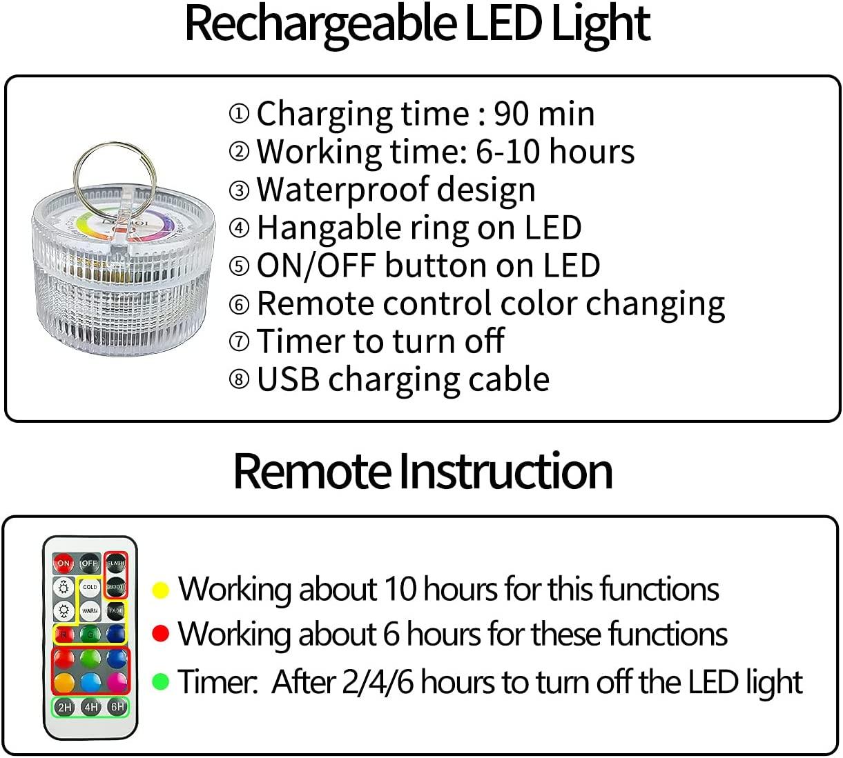 16'' Rechargeable Floating Pool Lights, Light Up Pool Toys Moon Light Ball - Decotree.co Online Shop