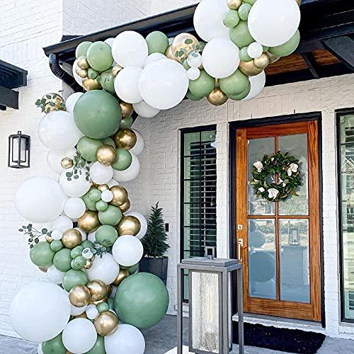 161PCS Olive Green Balloon Garland Kit Party Balloons Arch kit Green White Gold Party Balloons - Decotree.co Online Shop