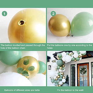 161PCS Olive Green Balloon Garland Kit Party Balloons Arch kit Green White Gold Party Balloons - Decotree.co Online Shop