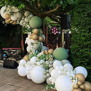 161PCS Olive Green Balloon Garland Kit Party Balloons Arch kit Green White Gold Party Balloons - Decotree.co Online Shop