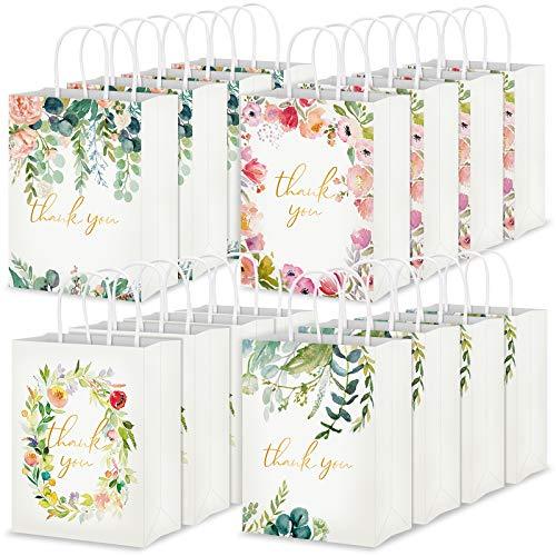 16Pcs Floral Design Small Thank You Bags for Wedding and Bridal Shower Party - Decotree.co Online Shop