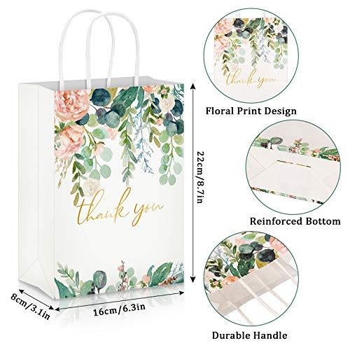 16Pcs Floral Design Small Thank You Bags for Wedding and Bridal Shower Party - Decotree.co Online Shop