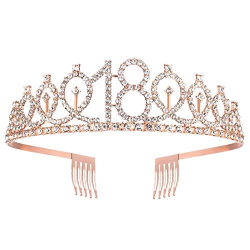 18th Birthday Sash and Tiara for Girls, Rose Gold Birthday Sash Crown 18 & Fabulous Sash and Tiara for Girls, 18th Birthday Gifts for Happy 18th Birthday Party Favor Supplies - Decotree.co Online Shop