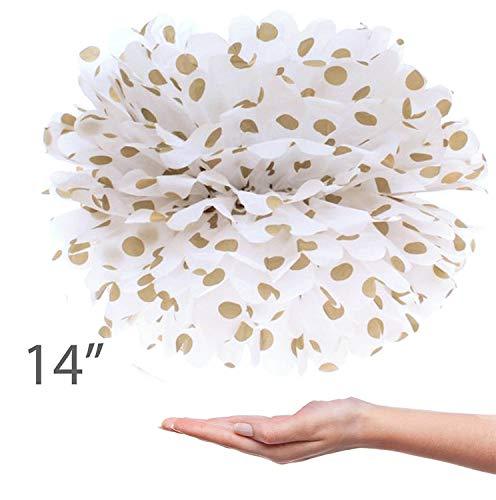 20 Pcs Tissue Paper Pom Poms Kit (14", 10", 8", 6" Tissue Paper Flowers) for Wedding, Birthday, Engagement Party Décor - Decotree.co Online Shop