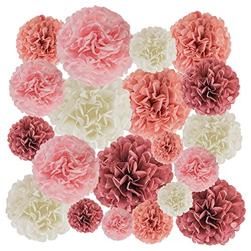 20-Piece Party Decoration Kit Hanging Tissue Paper Pom Poms for Weddings and Other Special Occasions - Decotree.co Online Shop