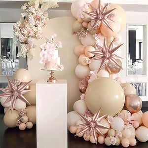 24 Pcs Explosion Star Foil Balloons- 12 Point Star Balloons,Silver Starburst Cone Mylar Balloons Spike Balloons for Party Supplies Christmas Birthday Wedding Baby Shower - Decotree.co Online Shop