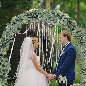 2pcs 5.9' Long Faux Eucalyptus Leaves Greenery Garland Artificial Silver Dollar Eucalyptus Garland Wedding Arch Swag - Decotree.co Online Shop