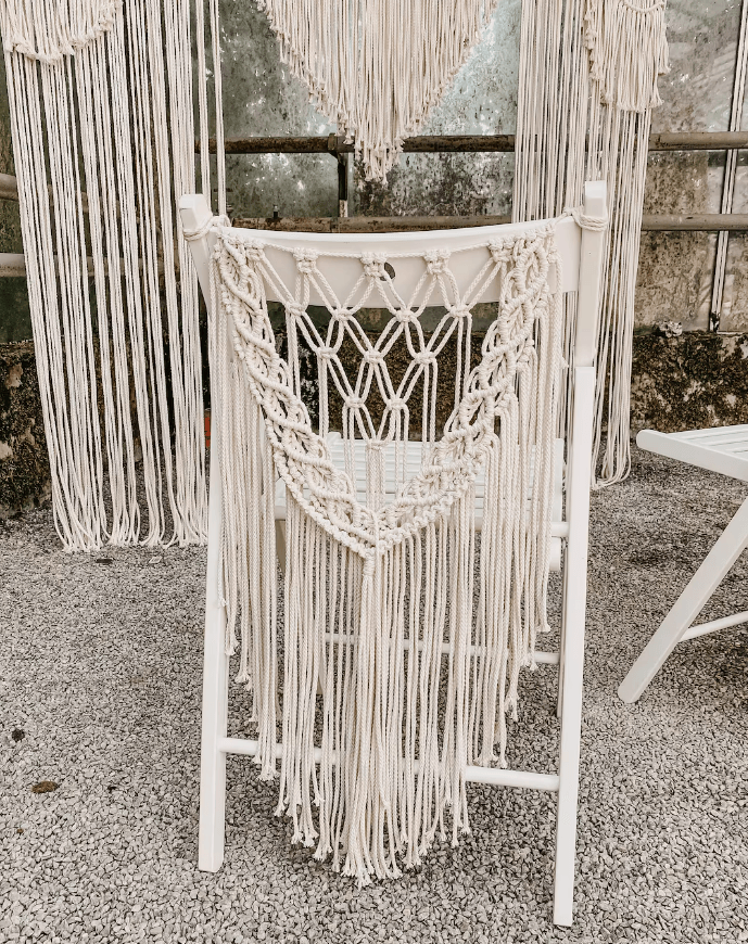 2pcs Macrame Chair Hanging Macrame Wedding Decorations| 40 x 65 cm - Decotree.co Online Shop