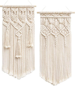 2pcs Macrame Woven Wall Hanging Boho Home Chic Bohemian Geometric Art Decor - Decotree.co Online Shop