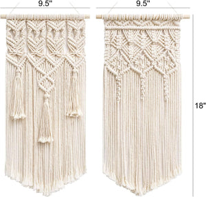 2pcs Macrame Woven Wall Hanging Boho Home Chic Bohemian Geometric Art Decor - Decotree.co Online Shop