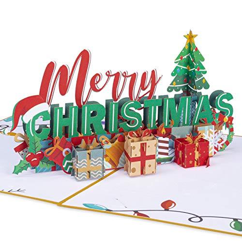 2pcs Merry Christmas Pop Up Card , Value Bundle Boxed Cards - Decotree.co Online Shop