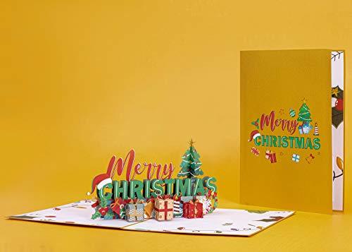 2pcs Merry Christmas Pop Up Card , Value Bundle Boxed Cards - Decotree.co Online Shop