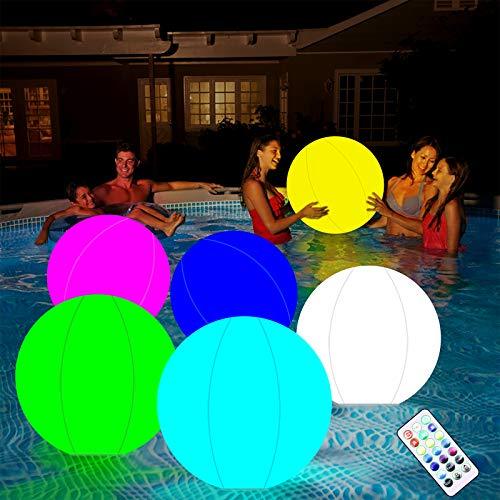 2pcs Pool Toys for Kids Adults 16''Inflatable LED Light Up Beach Ball for Outdoor Games - Decotree.co Online Shop