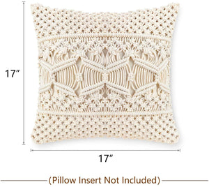 2pcs Throw Pillow Cover Macrame Cushion Case Boho Pillows for Bed Sofa Couch - Decotree.co Online Shop