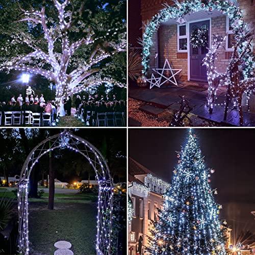 2pcs White Solar Fairy Lights for Wedding and Home Party Decorations - Decotree.co Online Shop