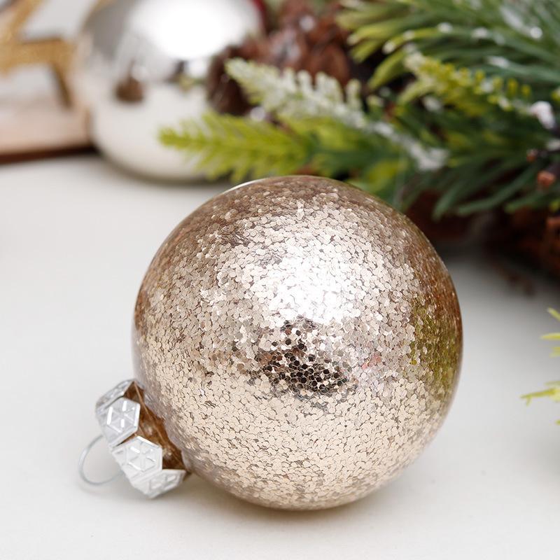 30 Counts 60mm/2.36" Shatterproof Clear Plastic Christmas Ball Ornaments Decorative Xmas Balls Baubles - Decotree.co Online Shop