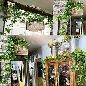 3pcs Artificial Hanging Plants, 3.6ft Fake Hanging Plant, Fake Ivy Vine for Wall House Room Indoor Outdoor Decoration (No Baskets) - Decotree.co Online Shop