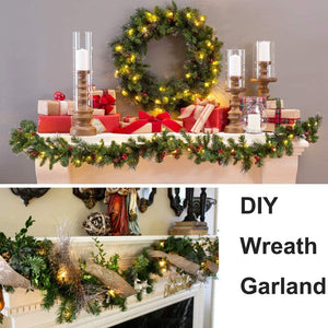 4 Strands Christmas Garland, Total 80 Feet Artificial Pine Garland Soft Greenery Garland for Holiday Wedding - Decotree.co Online Shop