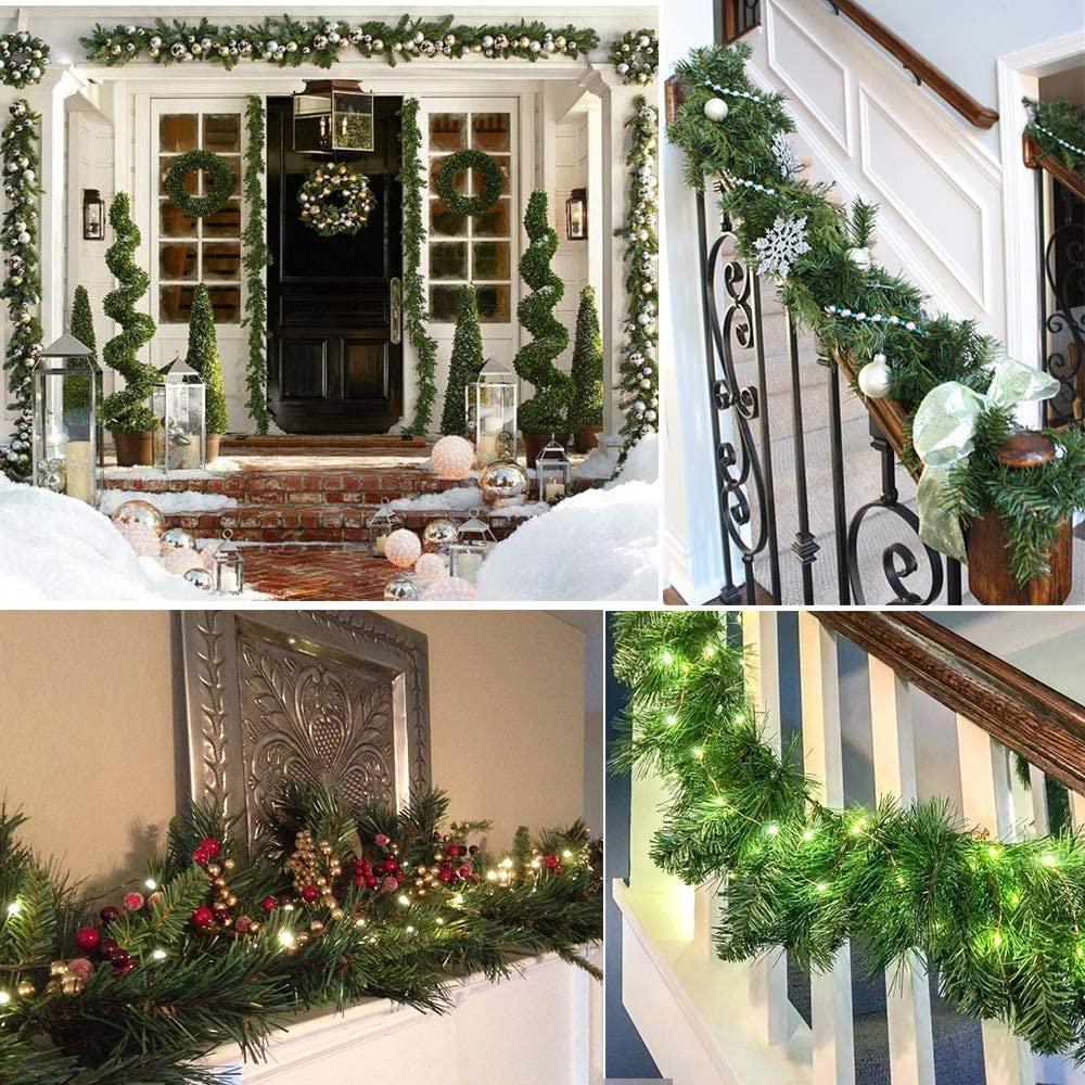 4 Strands Christmas Garland, Total 80 Feet Artificial Pine Garland Soft Greenery Garland for Holiday Wedding - Decotree.co Online Shop