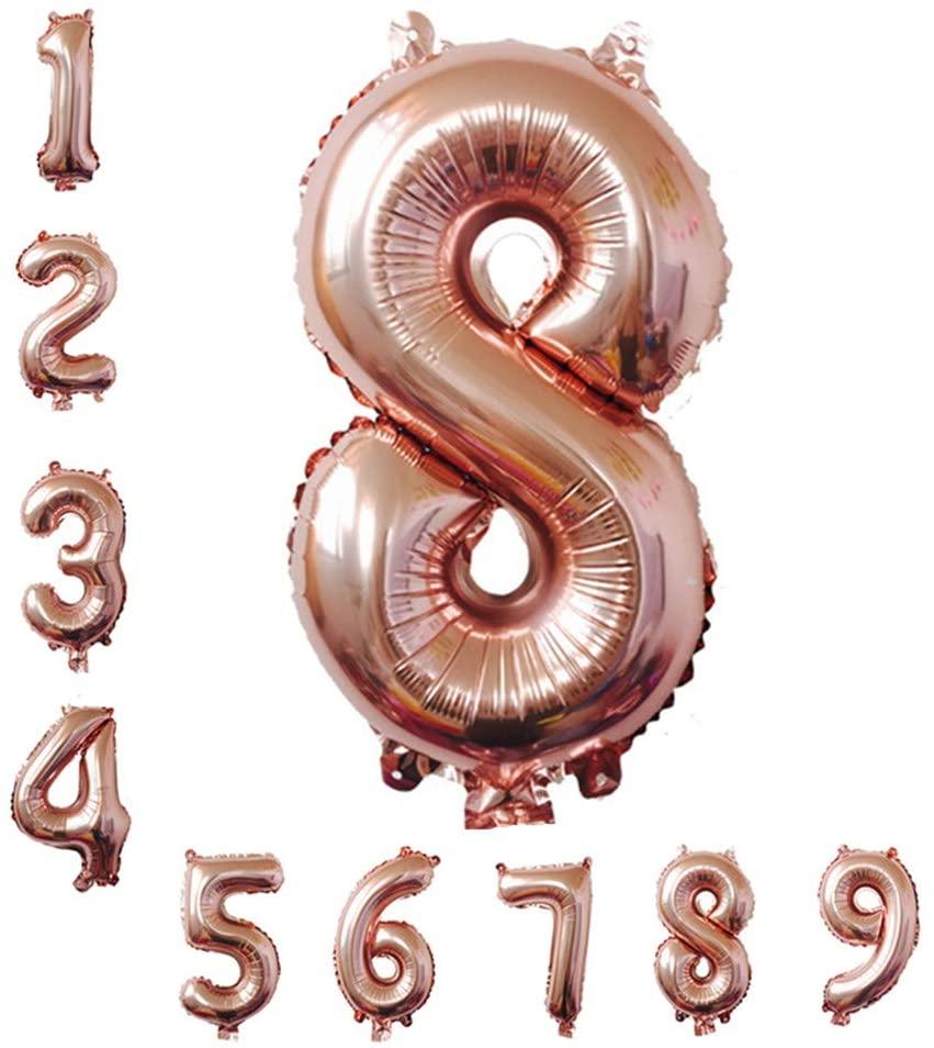 40 Inch Rose Gold Jumbo 1 Number Balloons Huge Giant Balloons Foil Mylar Number Balloons for Birthday Party,Wedding, Bridal Shower Engagement - Decotree.co Online Shop