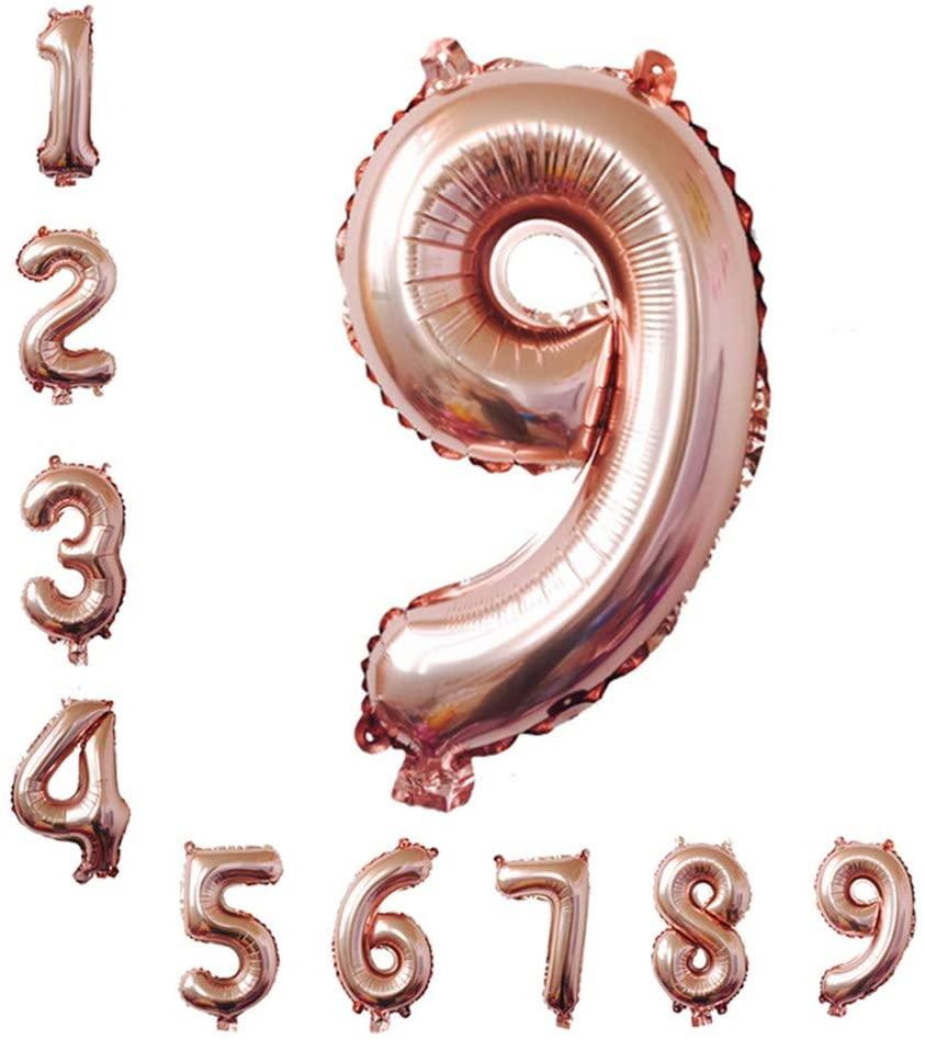 40 Inch Rose Gold Jumbo 1 Number Balloons Huge Giant Balloons Foil Mylar Number Balloons for Birthday Party,Wedding, Bridal Shower Engagement - Decotree.co Online Shop