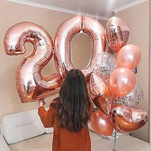 40 Inch Rose Gold Jumbo 1 Number Balloons Huge Giant Balloons Foil Mylar Number Balloons for Birthday Party,Wedding, Bridal Shower Engagement - Decotree.co Online Shop