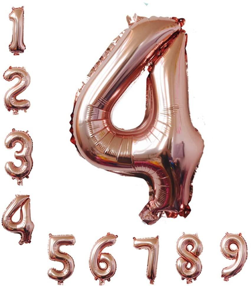 40 Inch Rose Gold Jumbo 1 Number Balloons Huge Giant Balloons Foil Mylar Number Balloons for Birthday Party,Wedding, Bridal Shower Engagement - Decotree.co Online Shop