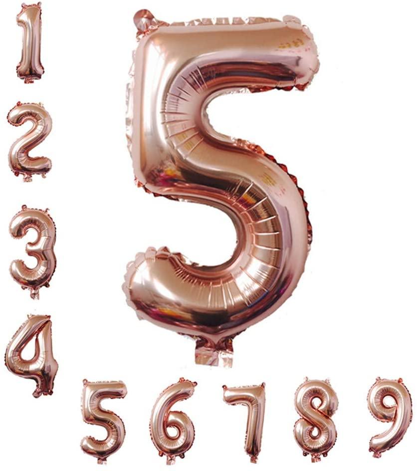 40 Inch Rose Gold Jumbo 1 Number Balloons Huge Giant Balloons Foil Mylar Number Balloons for Birthday Party,Wedding, Bridal Shower Engagement - Decotree.co Online Shop