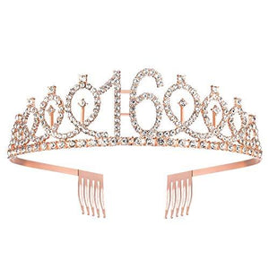 16th Birthday Sash and Tiara for Girls, Sweet Sixteen Birthday Sash Crown 16 & Fabulous Sash and Tiara for Girls, 16th Birthday Gifts for Happy 16th Birthday Party Favor Supplies - Decotree.co Online Shop