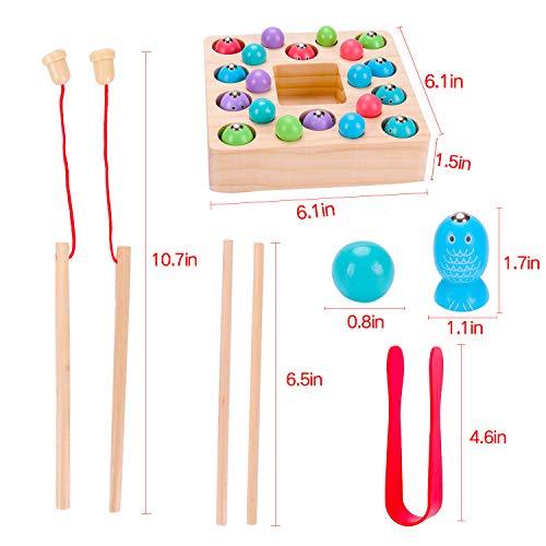 Montessori for Toddlers Wooden Fishing Game Fine Motor Skill