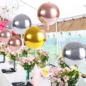 4D Balloons 6Pcs 22 inch Gradient Rainbow Mylar Foil Balloons for Birthday Wedding Party - Decotree.co Online Shop