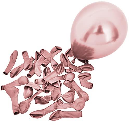 50 Pcs 5 Inch Metallic Rose Gold Balloons for Baby Bridal Shower Rose Gold Birthday Wedding Party Decorations - Decotree.co Online Shop