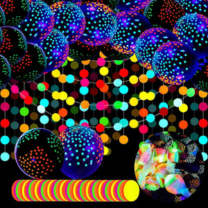 50pcs Neon Glow Balloons Glow in the Dark Supplies for Glow Neon Party - Decotree.co Online Shop