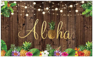 5x3ft Aloha Rustic Wooden Backdrop for Summer Tropical Hawaiian Beach Party Photography Background - Decotree.co Online Shop