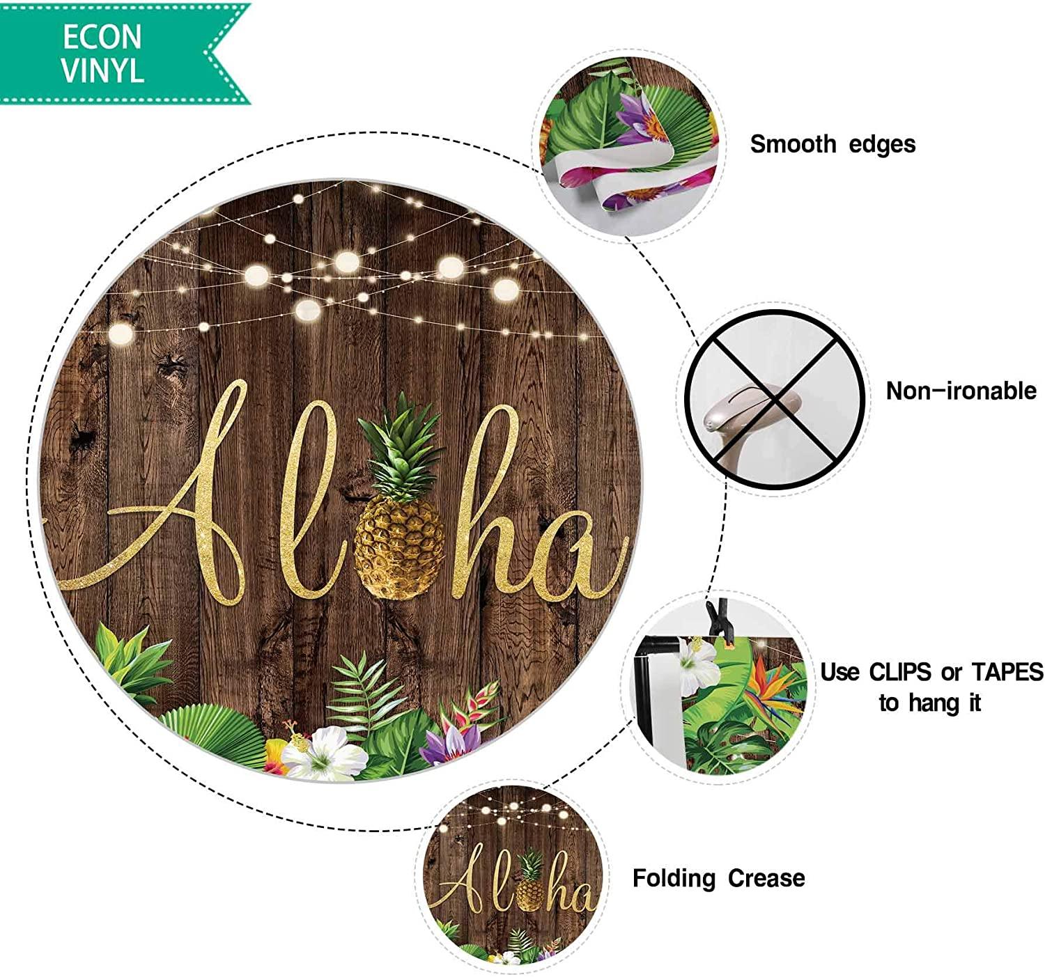 5x3ft Aloha Rustic Wooden Backdrop for Summer Tropical Hawaiian Beach Party Photography Background - Decotree.co Online Shop