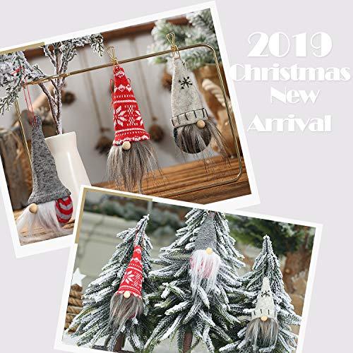 6 Pack Gnome Christmas Plush Ornaments Set, Xmas Hanging Decorations Gnome Hat - Decotree.co Online Shop