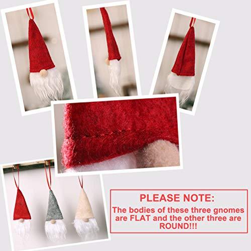 6 Pack Gnome Christmas Plush Ornaments Set, Xmas Hanging Decorations Gnome Hat - Decotree.co Online Shop