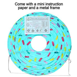 6 Pieces 12 inch Donut Party Hanging Paper Lanterns Baby Shower Donut Lanterns for Baby Shower Kids Birthday Party - Decotree.co Online Shop