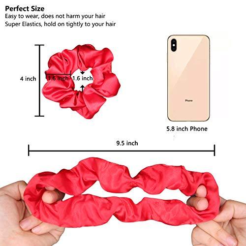 60 Pack Hair Scrunchies, BeeVines Satin Silk Scrunchies for Hair, Silky Curly Hair Accessories for Women, Hair Ties Ropes for Teens - Decotree.co Online Shop