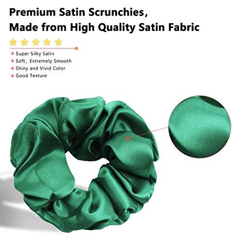 60 Pack Hair Scrunchies, BeeVines Satin Silk Scrunchies for Hair, Silky Curly Hair Accessories for Women, Hair Ties Ropes for Teens - Decotree.co Online Shop