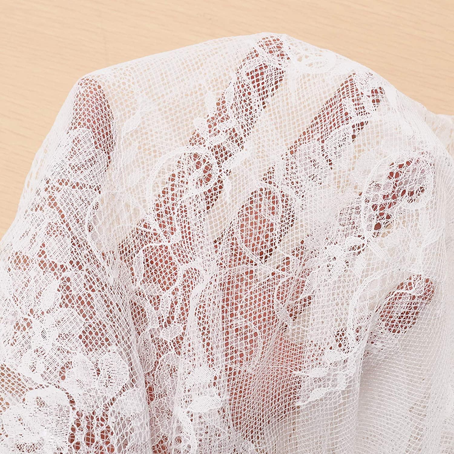 60 X120 Inch Classic White Wedding Lace Tablecloth Lace for Rustic Wedding Reception Decor - Decotree.co Online Shop