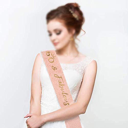 60th Birthday Sash and Tiara for Women, Rose Gold Birthday Sash Crown 60 & Fabulous Sash and Tiara for Women, 60th Birthday Gifts for Happy 60th Birthday Party Favor Supplies - Decotree.co Online Shop